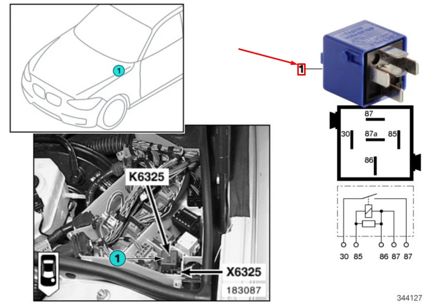 NEW BMW 3 E46 MAKE CONTACT ULTRA NAVY BLUE RELAY 61368364582 8364582 ORIGINAL