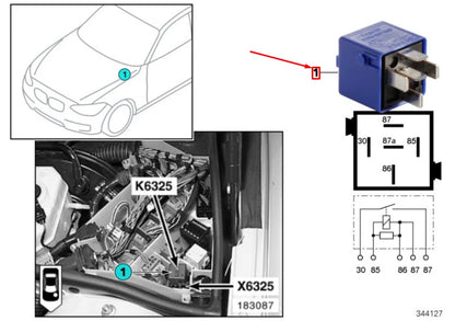 NEW BMW 3 E46 MAKE CONTACT ULTRA NAVY BLUE RELAY 61368364582 8364582 ORIGINAL