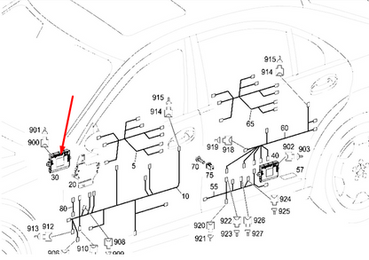 NEW MERCEDES-BENZ S-CLASS W221 FRONT RIGHT DOOR CONTROL UNIT A2219006404