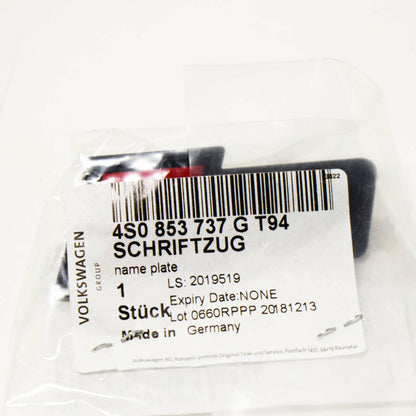 NEW AUDI R8 4S FRONT BUMPER RADIATOR GRILLE EMBLEM LOGO 4S0853737GT94