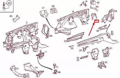 NEW MERCEDES-BENZ E W124 FRONT RIGHT SPRING BRACING A1246200428 ORIGINAL