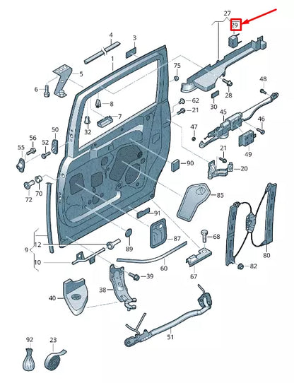 NEW VW SHARAN 7N SLIDING DOOR STOP BUFFER 7N0843313B