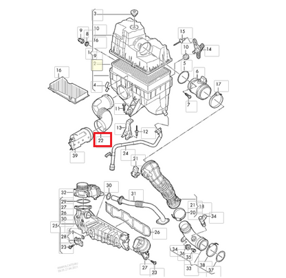 NEW VOLSKWAGEN TRANSPORTER T6 AIR CLEANER INTAKE HOSE 7E0129578B ORIGINAL