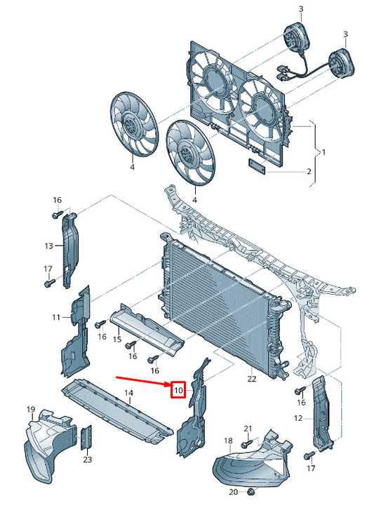 new audi rs7 sportback 4g left radiator air guide 4g8121283bd original