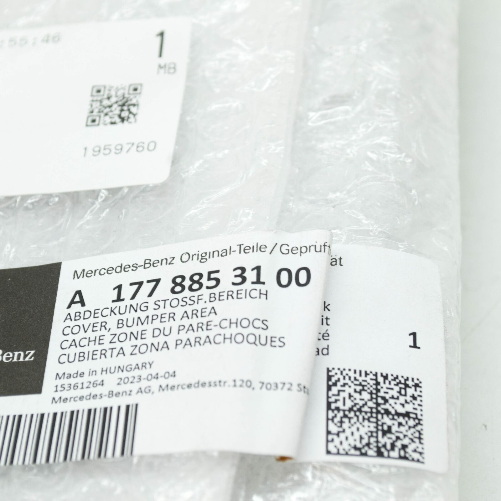 NEW MERCEDES-BENZ A W177 FRONT LEFT BUMPER GRILL A1778853100 ORIGINAL