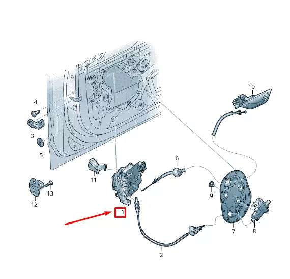 NEW AUDI Q8 4MN REAR RIGHT DOOR LOCK 4K0839016P ORIGINAL
