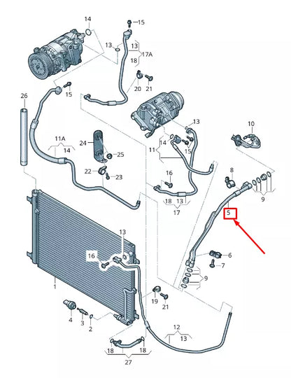 NEW AUDI A8 4H A/C REFRIGERANT PIPE 4H0260712H ORIGINAL