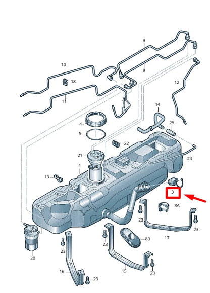 NEW VW CRAFTER 2E FUEL TANK CAP 2E0201553E ORIGINAL