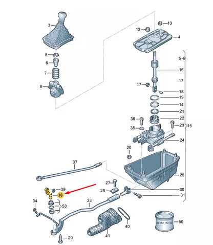 NEW VOLKSWAGEN PASSAT B5 GEARSHIFT LEVER 8D0711181C