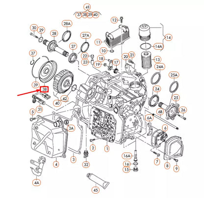 NEW AUDI A3 8P DSG CLUTCH PACK COVER 02E301205C ORIGINAL