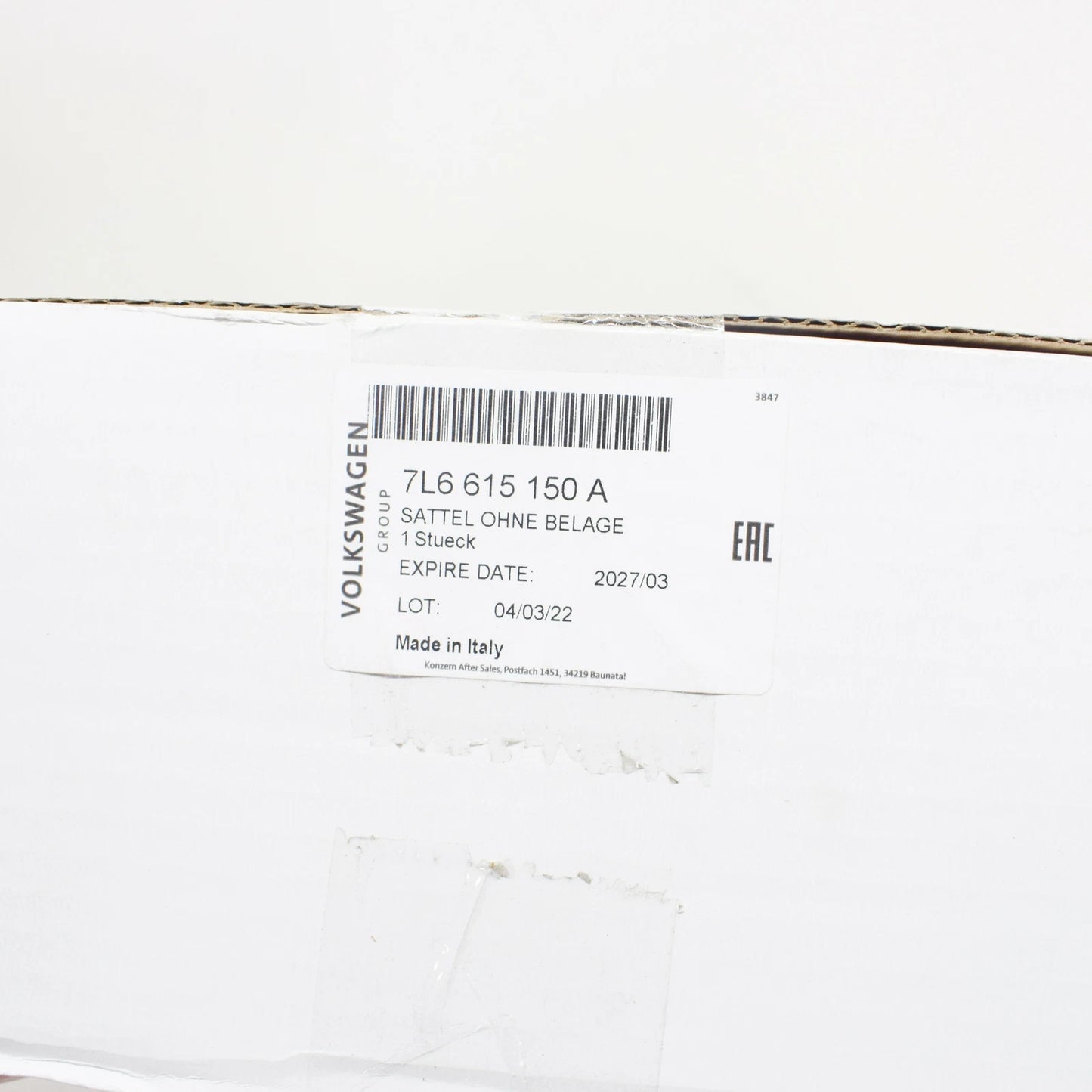 NEW VOLKSWAGEN TOUAREG 7P FRONT RIGHT BRAKE CALIPER 7L6615150A ORIGINAL