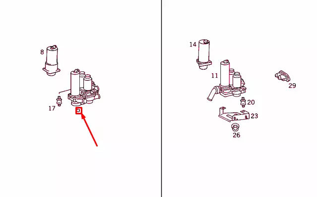 NEW MB S W140 ELECTROMAGNETIC HEATER CONTROL VALVE A0018301484 ORIGINAL