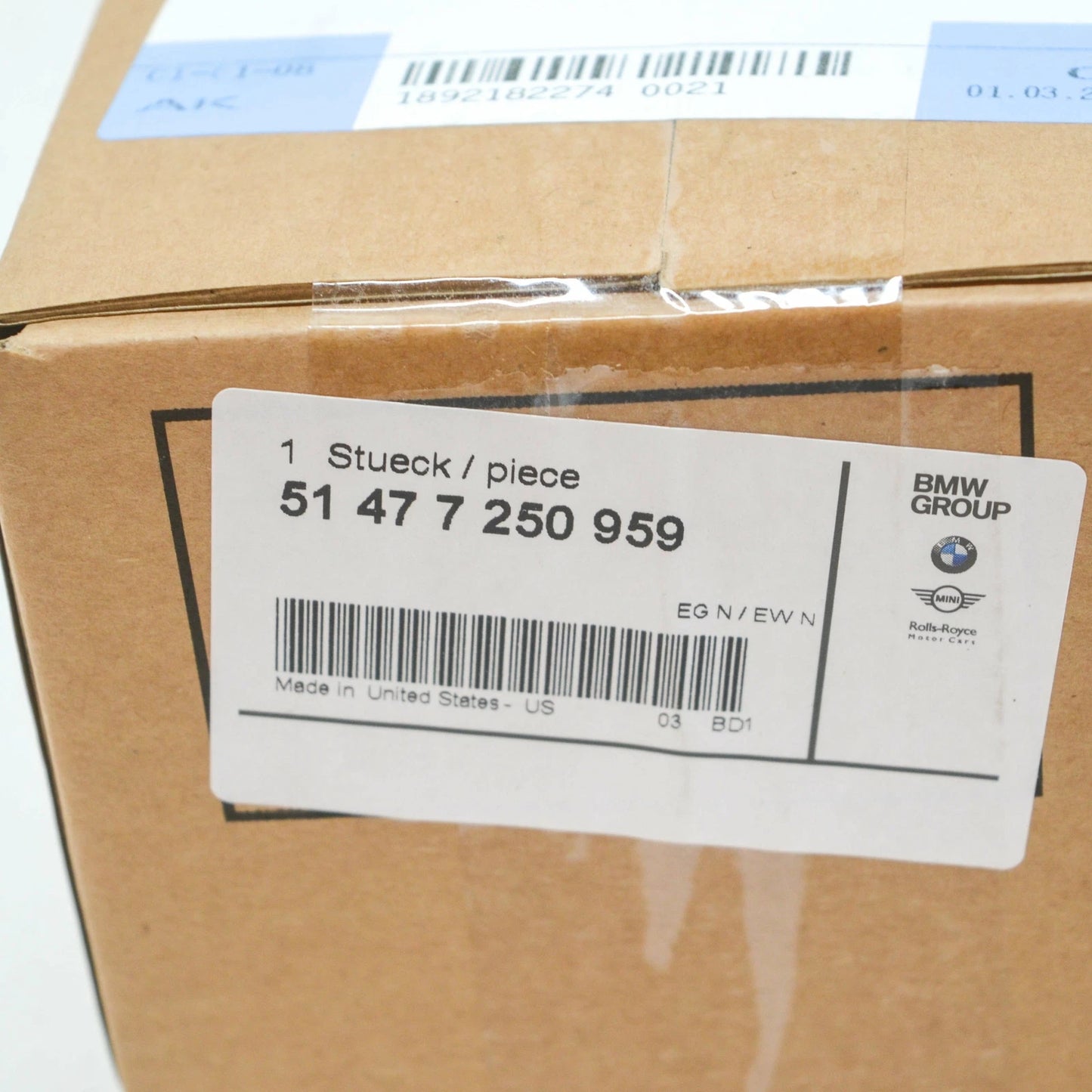 NEW BMW X3 F25 TRUNK STAINLESS STEEL LEFT INSERT 51477250959 ORIGINAL