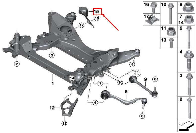 new bmw x3 g01 front axle heat resistant plate 31146882662 original