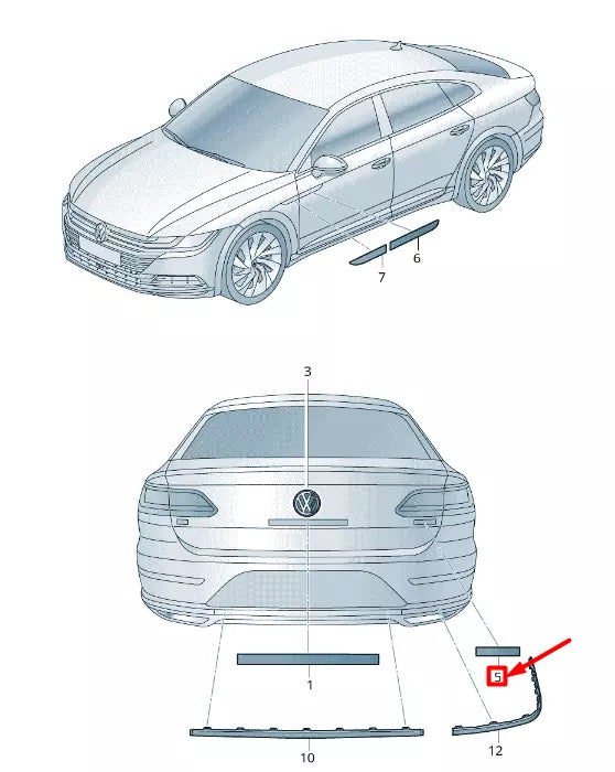NEW VOLKSWAGEN ARTEON 3H7 REAR LID BADGE 3G8853675A2ZZ