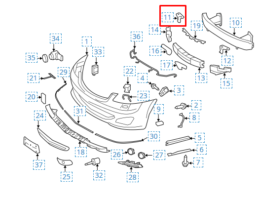 NEW MB S-CLASS W221 FRONT BUMPER RIGHT REINFORCEMENT BRACKET A2216200483
