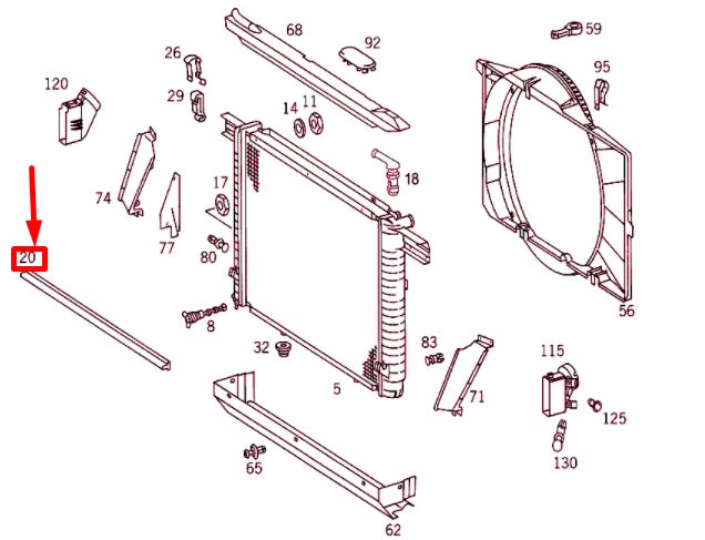 NEW MERCEDES-BENZ SL R129 FRONT CENTRAL STIFFENING BOOT A1295050786 ORIGINAL