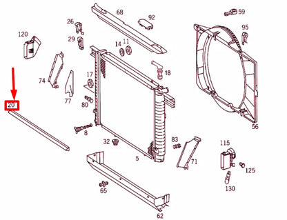 NEW MERCEDES-BENZ SL R129 FRONT CENTRAL STIFFENING BOOT A1295050786 ORIGINAL