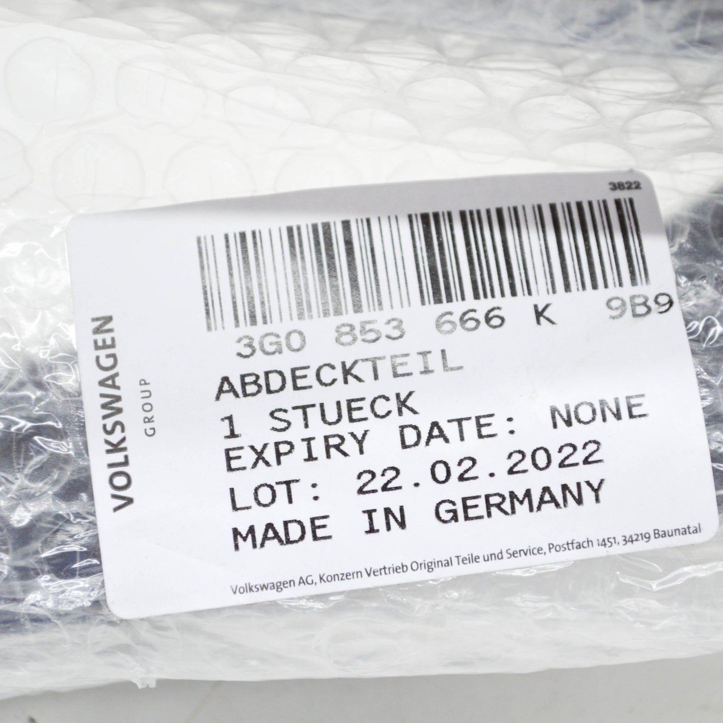 NEW VOLKSWAGEN PASSAT B8 FRONT RIGHT GRILL 3G0853666K9B9 2016 ORIGINAL