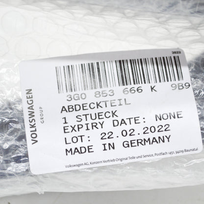 NEW VOLKSWAGEN PASSAT B8 FRONT RIGHT GRILL 3G0853666K9B9 2016 ORIGINAL