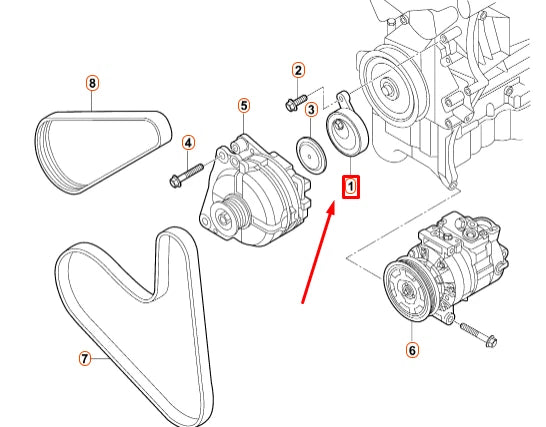 NEW AUDI A1 8X BELT TENSIONER DAMPER 04E145299N