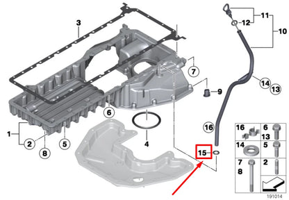 NEW BMW 6 CABRIO E64 ENGINE OIL DIPSTICK TUBE O-RING 11431287541 1287541