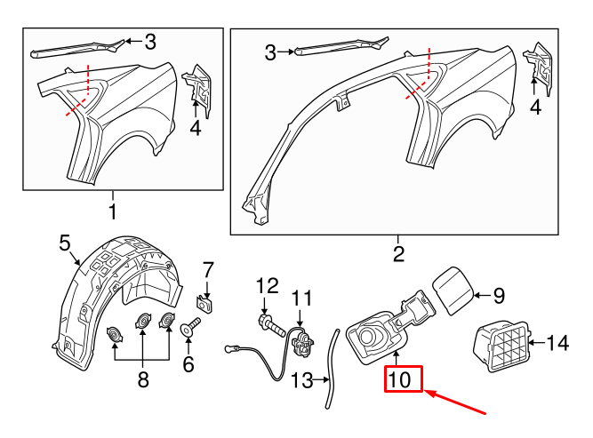 NEW AUDI A7 SPORTBACK 4G FUEL FILLER INSERT 4G8809906H ORIGINAL