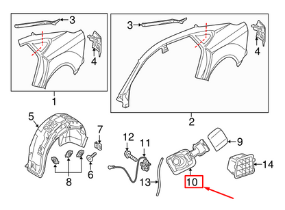 NEW AUDI A7 SPORTBACK 4G FUEL FILLER INSERT 4G8809906H ORIGINAL