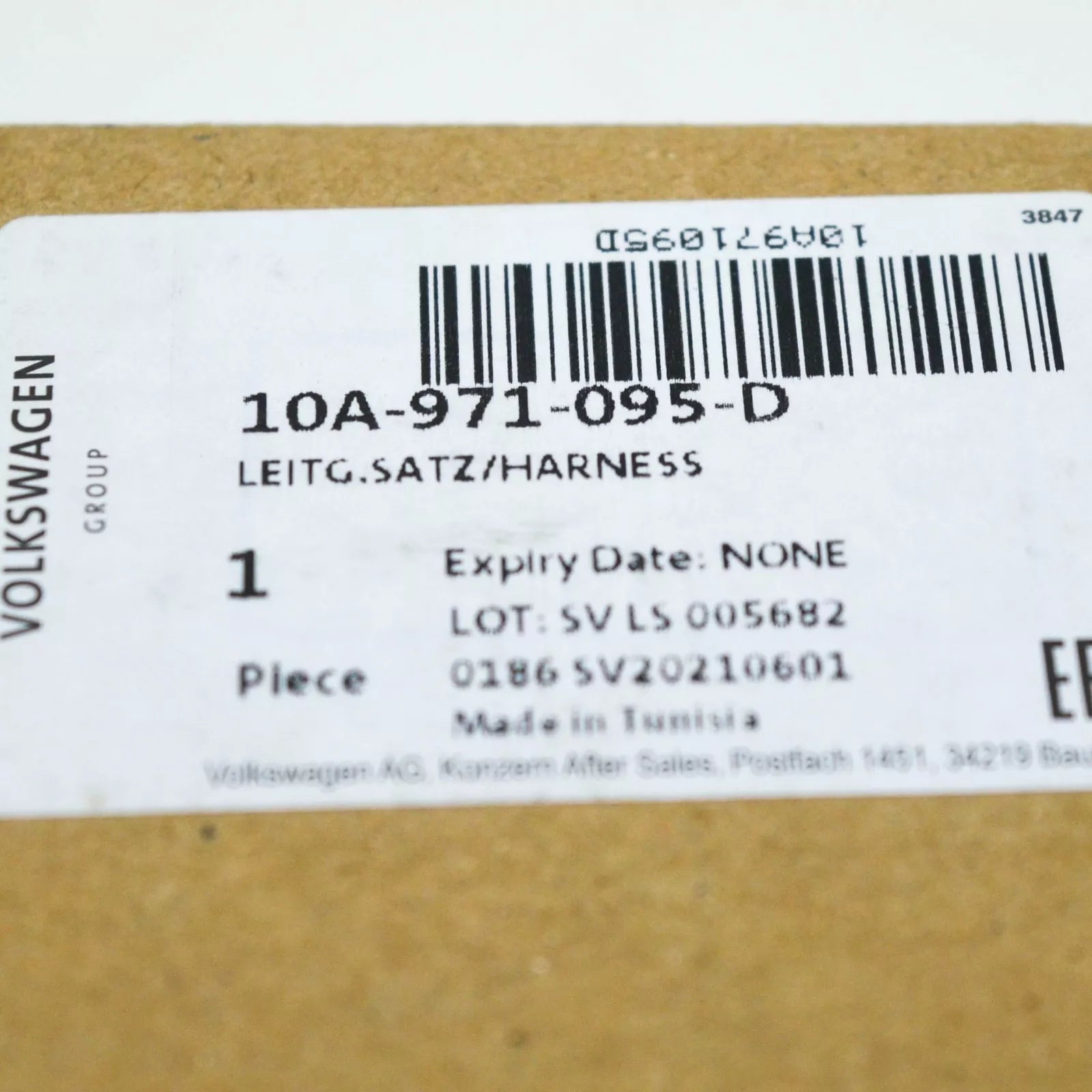 NEW VOLKSWAGEN ID.3 E11 FRONT BUMPER PDC WIRING HARNESS LOOM 10A971095D