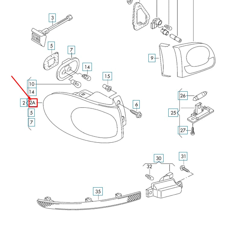 NEW VOLKSWAGEN TIGUAN 5N MK REAR LEFT OUTER TAILLIGHT 5N0945111E