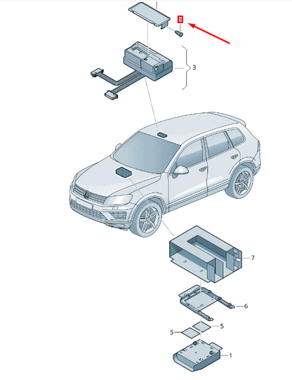 new vw touareg 7p mk2 road toll sender retainer cotter pin 4e0035473b original