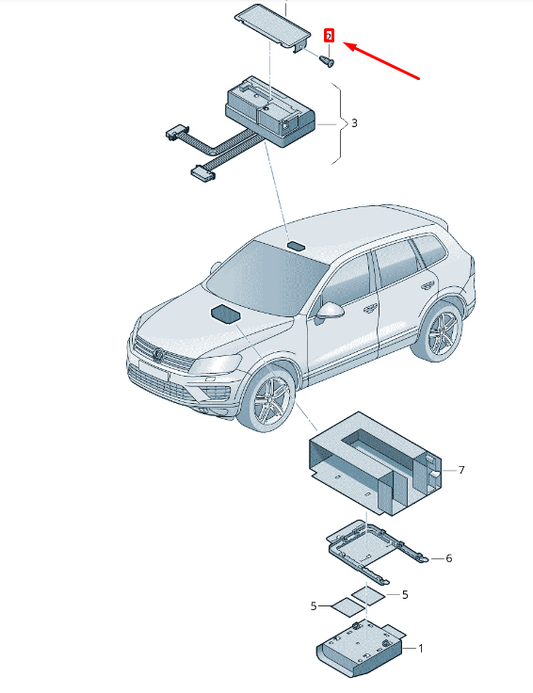 new vw touareg 7p mk2 road toll sender retainer cotter pin 4e0035473b original