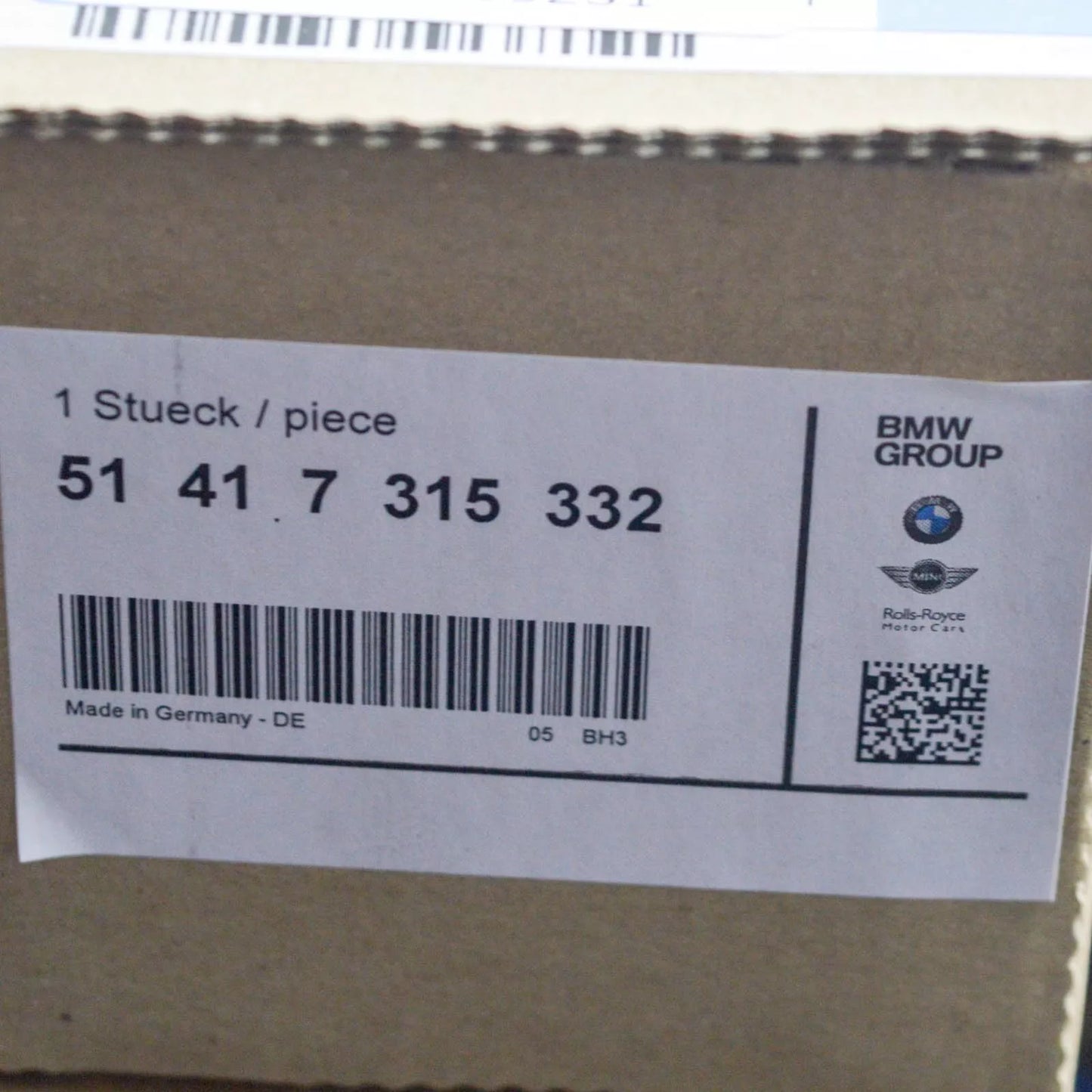 NEW BMW 3 GRAN TURISMO F34 FRONT RIGHT DOOR ACCENT STRIP 51417315332 ORIGINAL