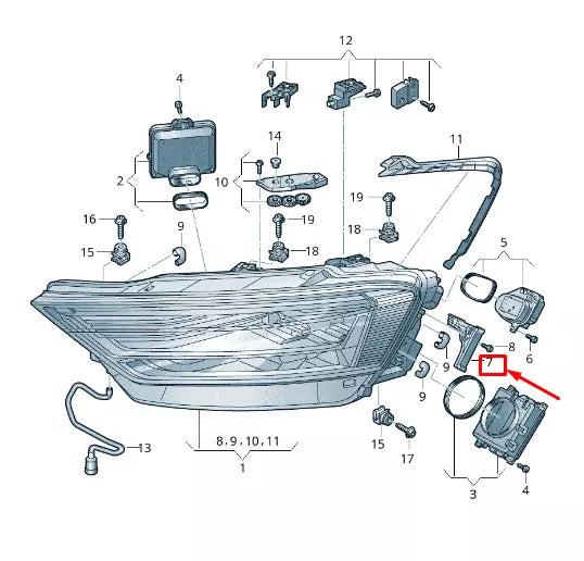 NEW AUDI A8 4N RIGHT HEADLIGHT BRACKET 4N0941454