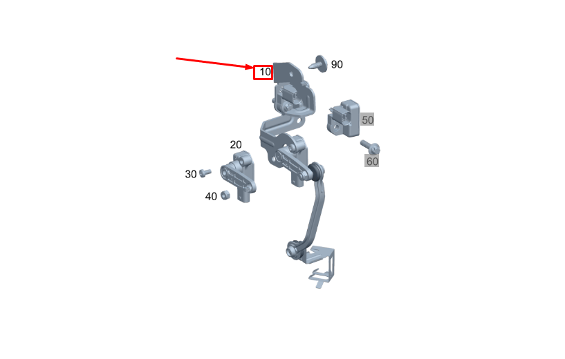 new mercedes-benz gla h247 front left level sensor link rod a2473204304 original