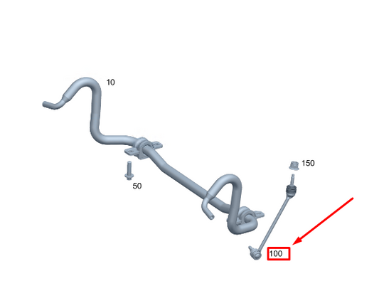new mercedes-benz eqs v297 front left stabilizer link a2973232900 original