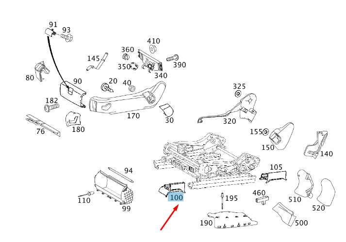 new mb s w222 front left seat inside front cover trim a21191925208l35 original