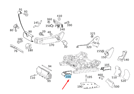 new mb s w222 front left seat inside front cover trim a21191925208l35 original