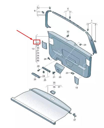 NEW VW TOURAN 5T RIGHT REAR LID INSPECTION COVER 5TA86765682V