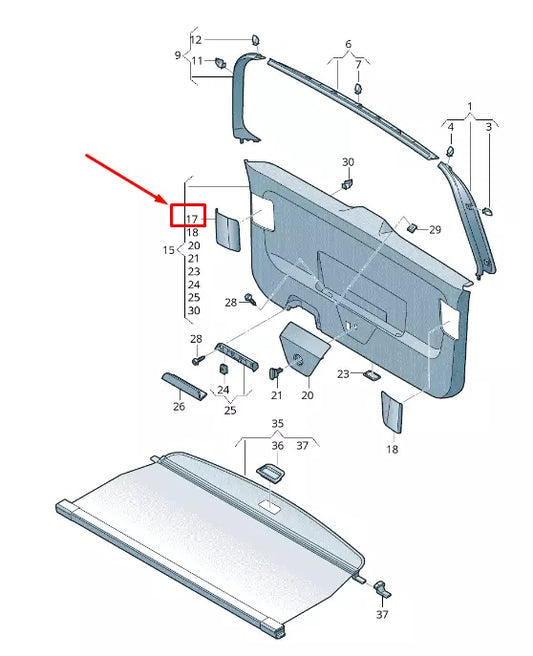 NEW VW TOURAN 5T RIGHT REAR LID INSPECTION COVER 5TA86765682V