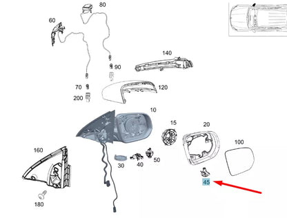 NEW MB GLS W167 RIGHT MIRROR AMBIENT ILLUMINATION PROJECTOR A1679069203 ORIGINAL