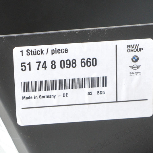 NEW BMW 5 G30 RIGHT RADIATOR SUPPORT AIR DUCT 51748098660 ORIGINAL