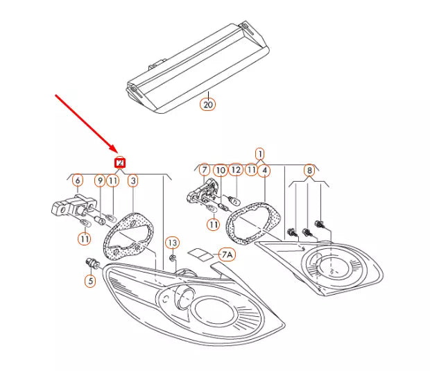 NEW VOLKSWAGEN PASSAT CC REAR LEFT OUTER TAILLIGHT 3C8945095G ORIGINAL