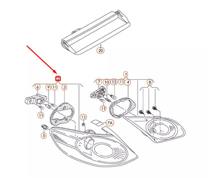 NEW VOLKSWAGEN PASSAT CC REAR LEFT OUTER TAILLIGHT 3C8945095G ORIGINAL
