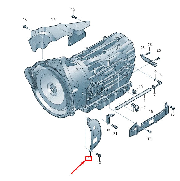 NEW VW TOUAREG 7P MK2 GEAR HOUSING FRONT LEFT GUARD PLATE 7P0301327A