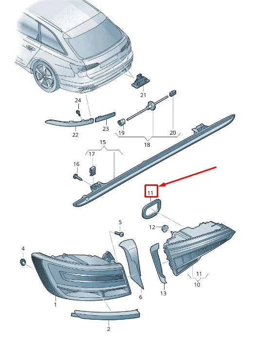 NEW AUDI A6 4A C8 REAR TAIL LIGHT SEAL 4K0945191