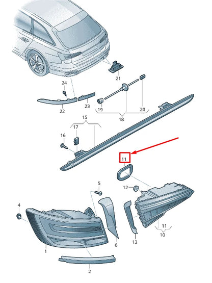 NEW AUDI A6 4A C8 REAR TAIL LIGHT SEAL 4K0945191