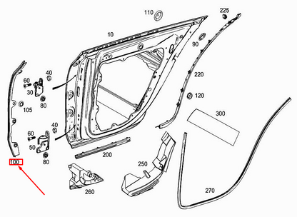 new mercedes-benz cls c257 rear right door sealing a2577301201 original