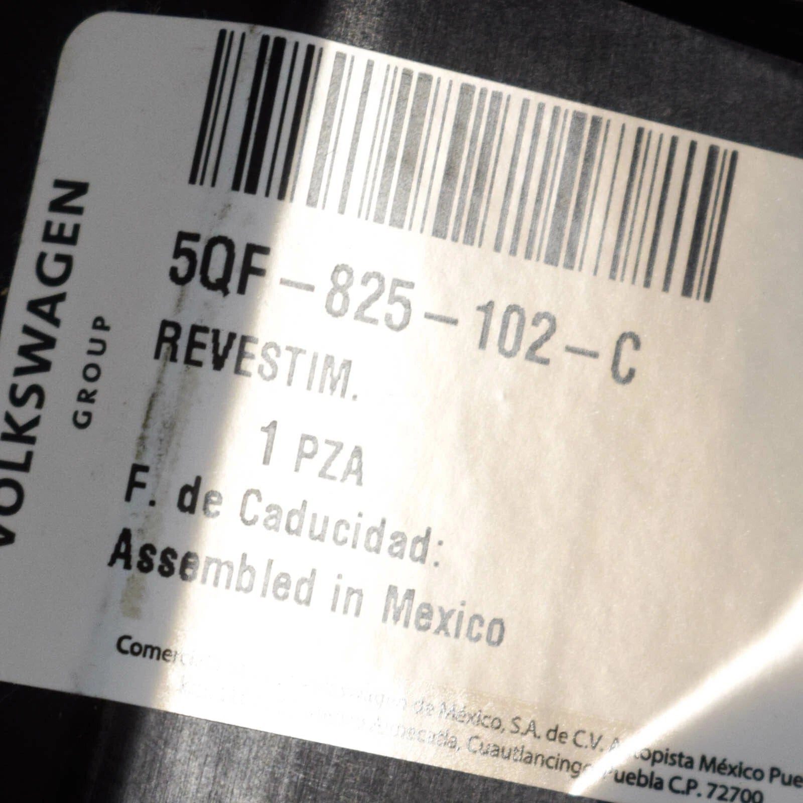 NEW VW TIGUAN 5N MK2 ALLSPACE REAR RIGHT UNDERBODY TRIM 5QF825102C ORIGINAL