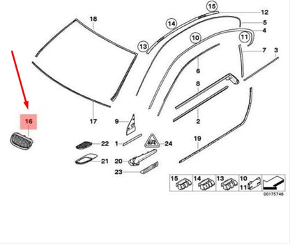 NEW BMW 3 COUPE E92 FRONT RADIATOR RIGHT BLACK CHROME GRILLE 51137254972